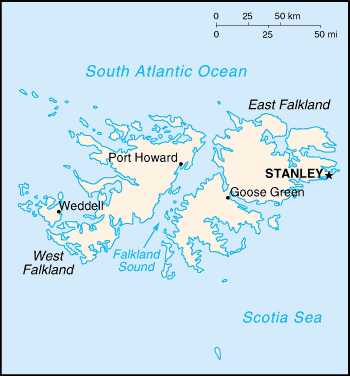 Map of Falkland Islands